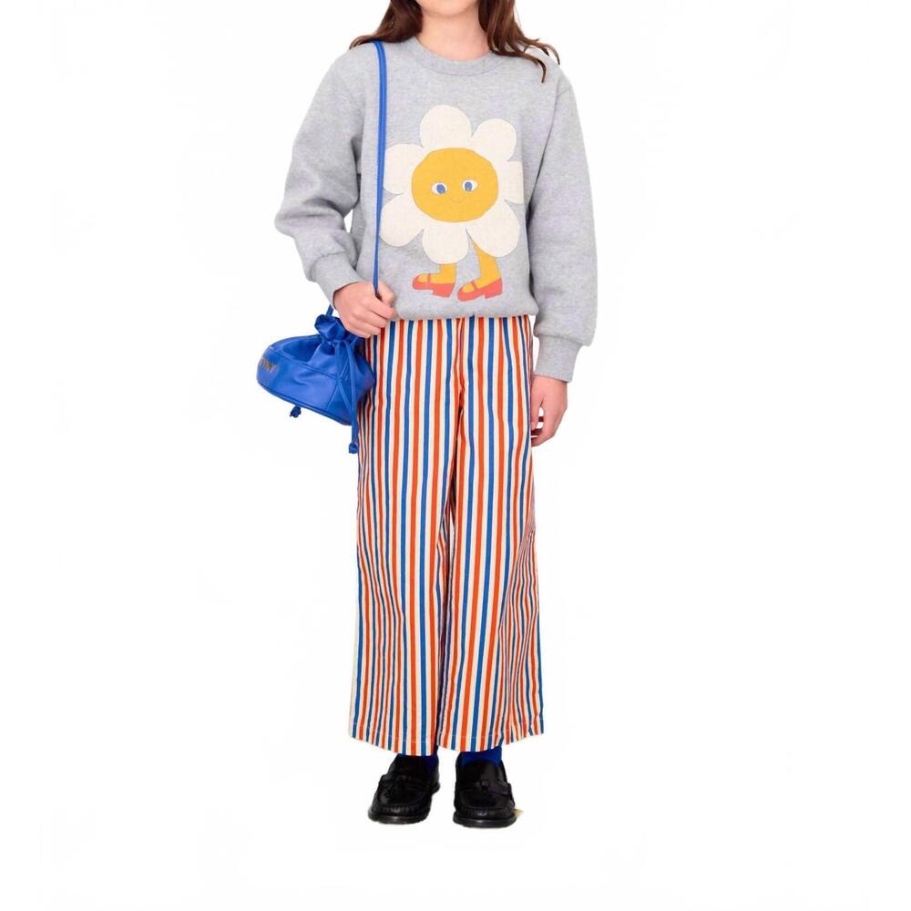 NEW TINYCOTTONS girl's daisy sweatshirt in gray